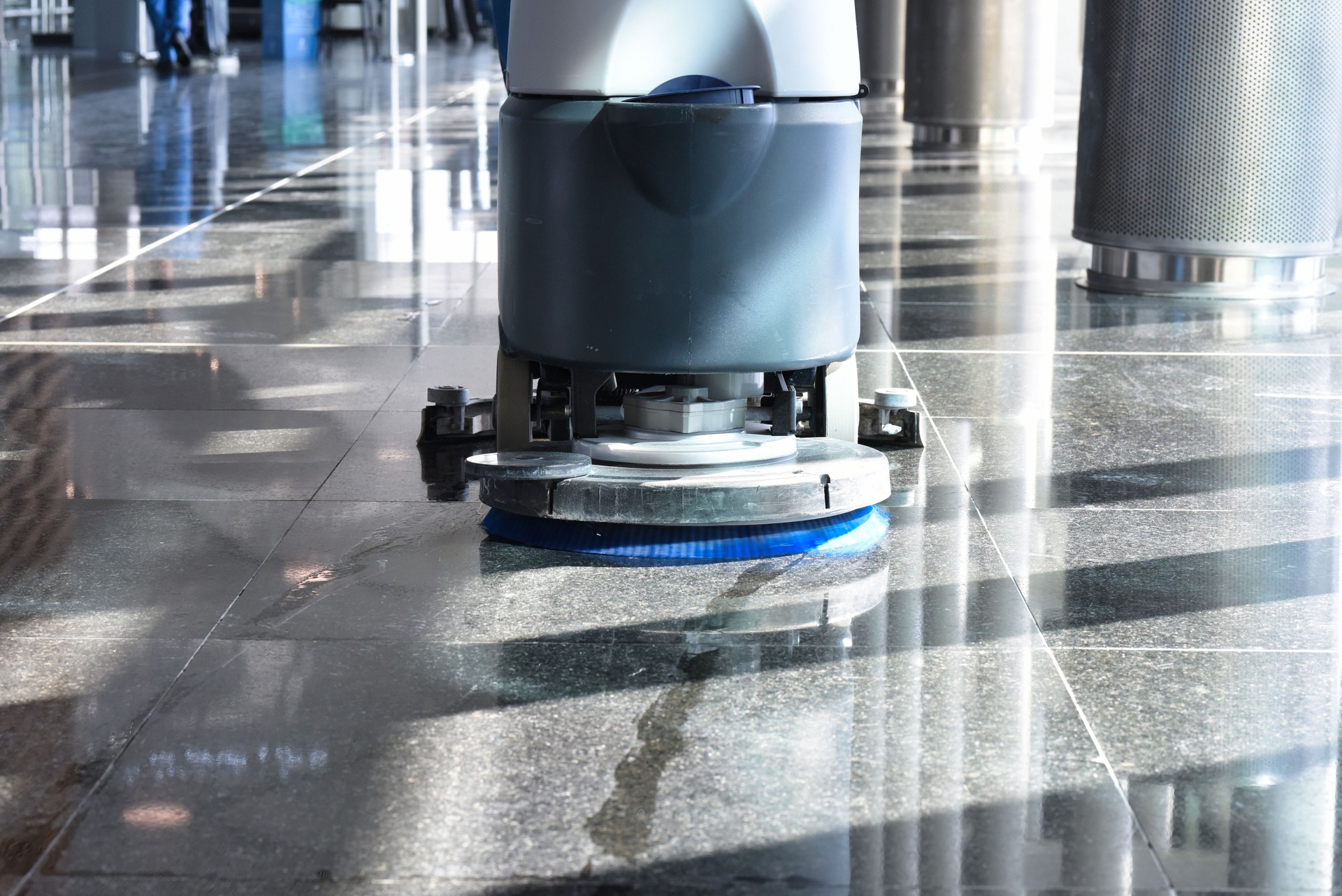 Detail of Floor Scrubbing Machine